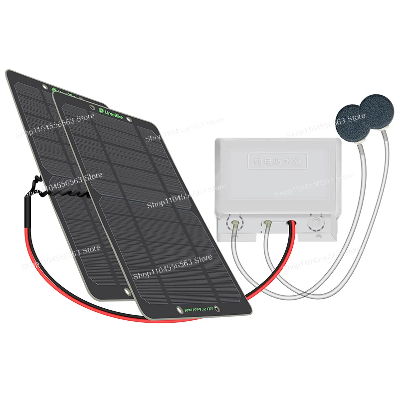 

Solar Powered Oxygen Pump - Outdoor Aquatic Aerator for Fish Ponds, Garden Water Features & Small Tanks - Portable