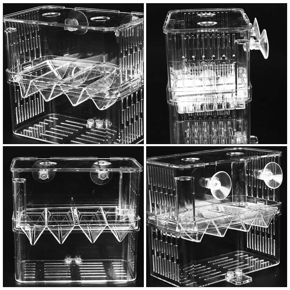 

Plastic Fry Breeding Box Aquarium Separator Fish Tank Incubator Guppy Breeding Eco Friendly Durable Practical Easy