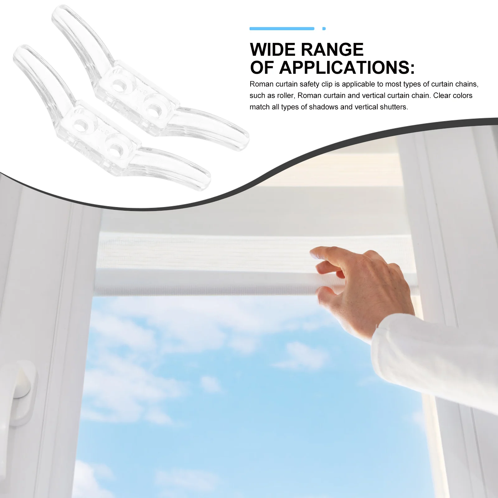 12 قطعة نافذة المرابط شفافة أعمى حبل الحبل المرابط للستائر حامل الحبل تصاعد مسامير وشملت خفيفة الوزن الاكريليك المنزل #4