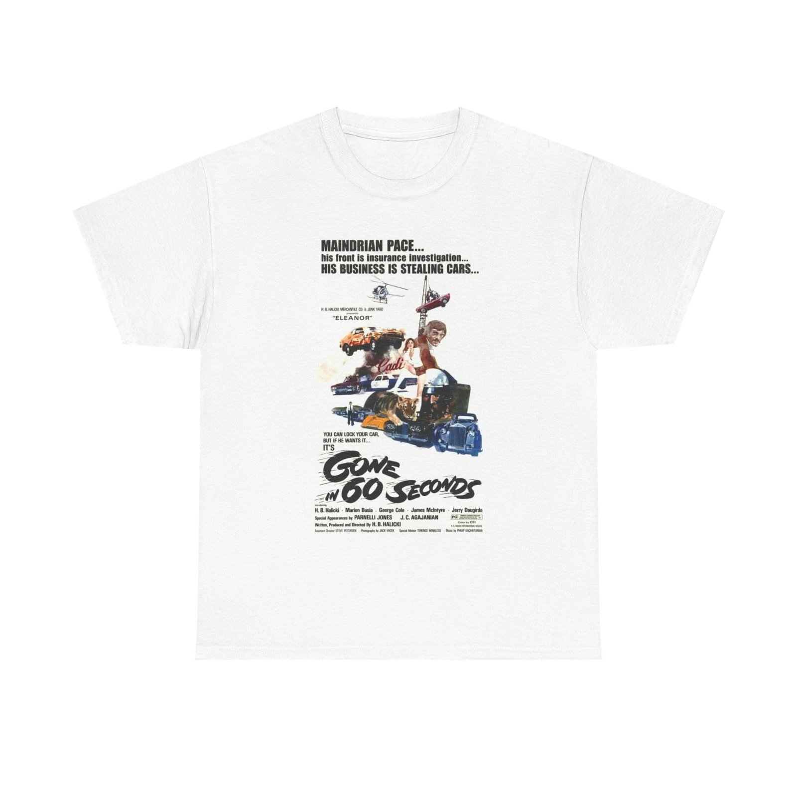 

Футболка «Унесенные в 60-х секунд», винтажная футболка с постером фильма, унисекс, плотная хлопковая футболка