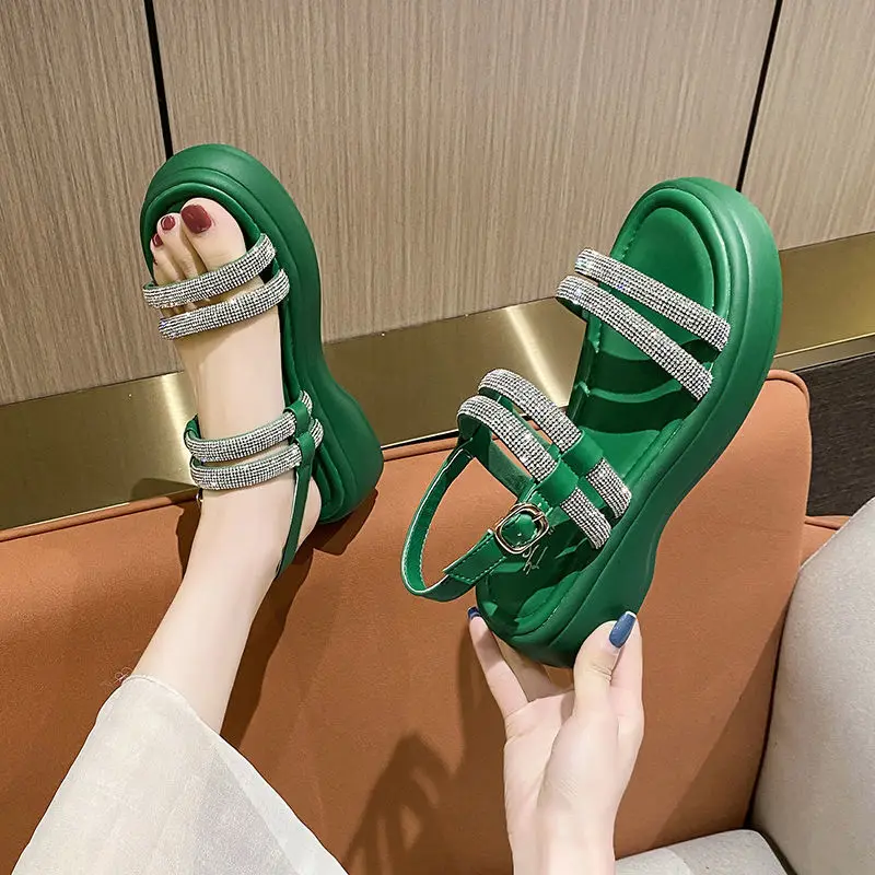 Women's Summer Sandals New All-match Women's Styles with Skirts Thick Sole Casual Roman Platform Shoes Zapatos Para Mujer