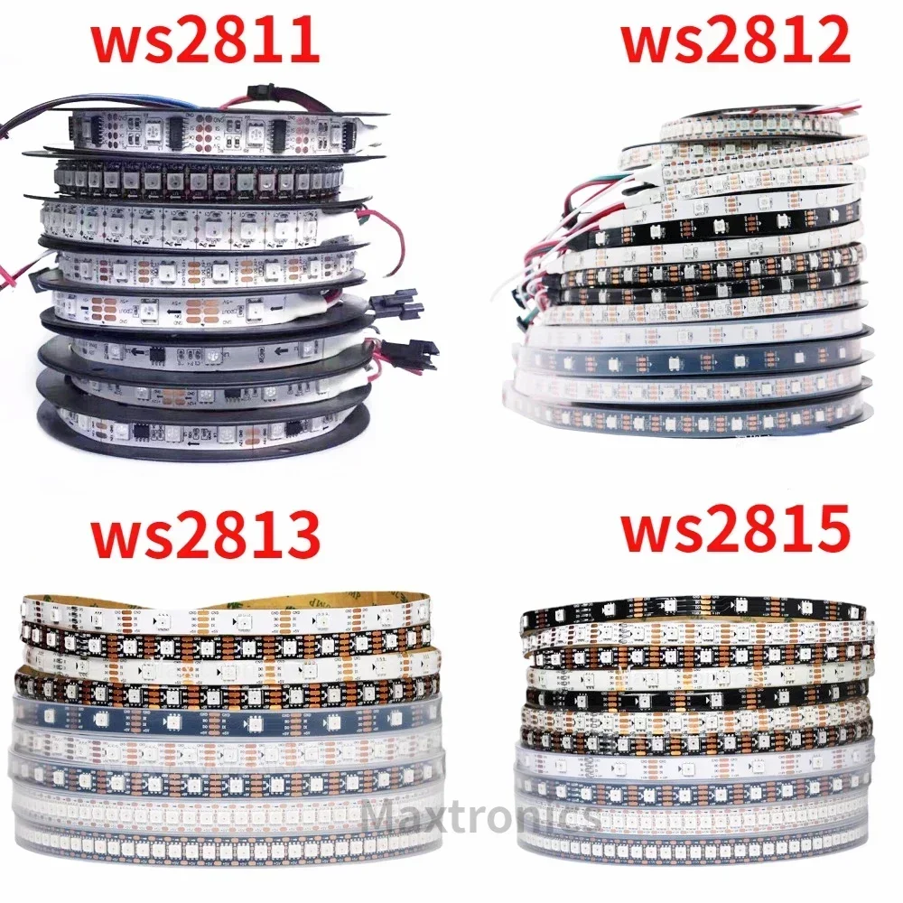 

NEW WS2811 WS2813 WS2815 WS2812B Led Strip 30/60/144Led Individually Addressable Dual-Signal Full Color Led Tape Light DC5/12V