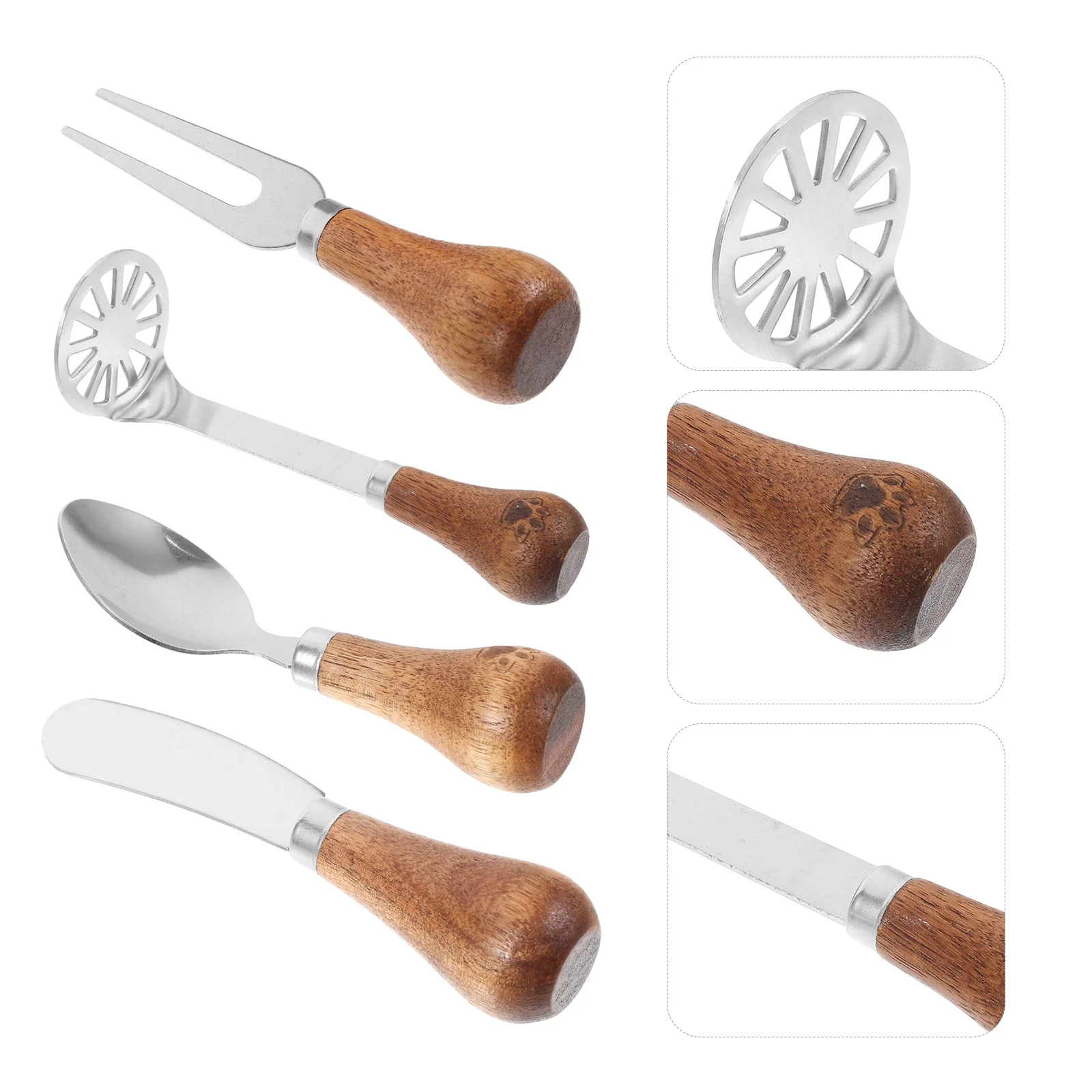

1Set Cheese Cutting Tools Stainless Steel Wood Handle Comfortable Grip Ergonomic Design Kitchen Essentials Baking