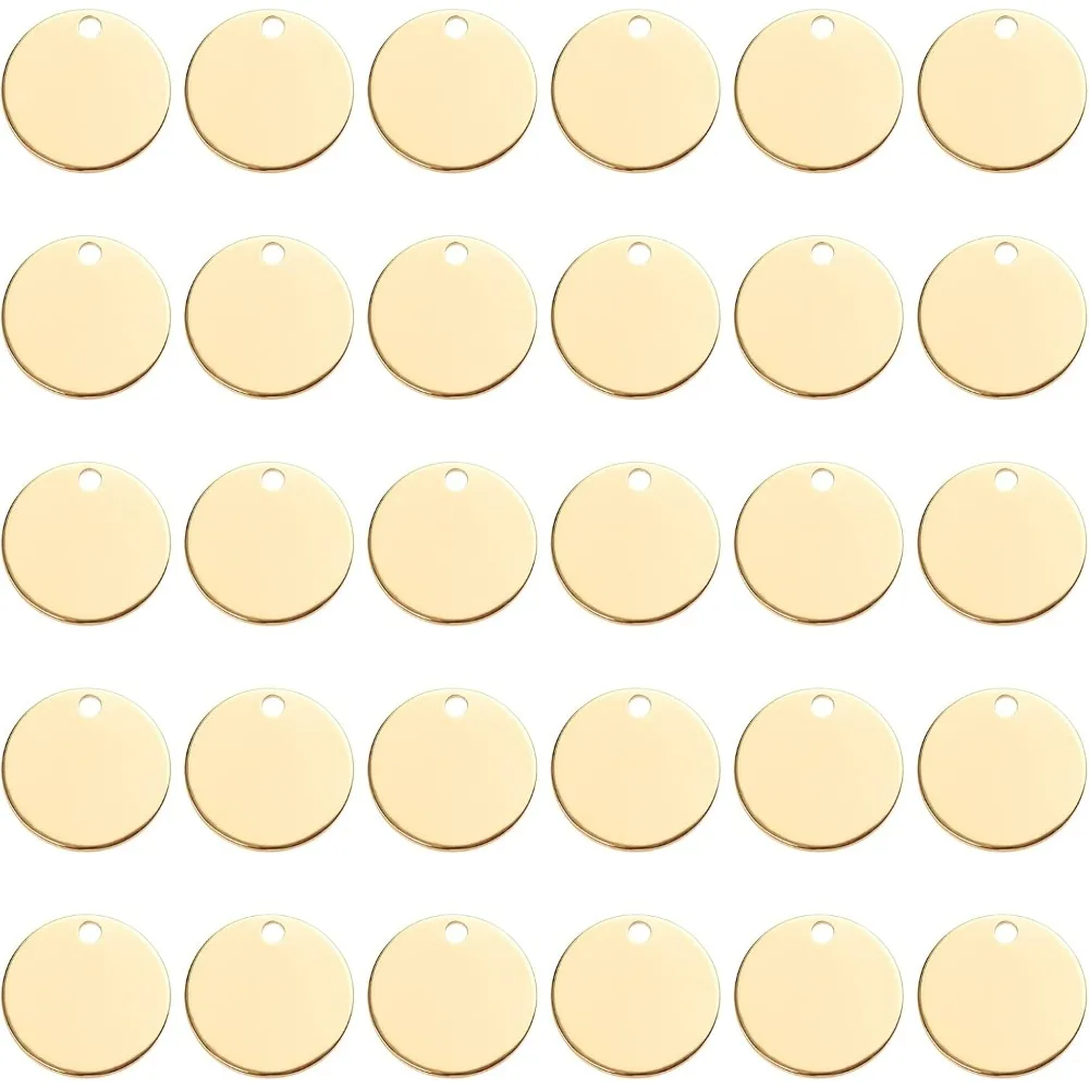 30pcs Brass Round Stamping Tag 20mm/0.78