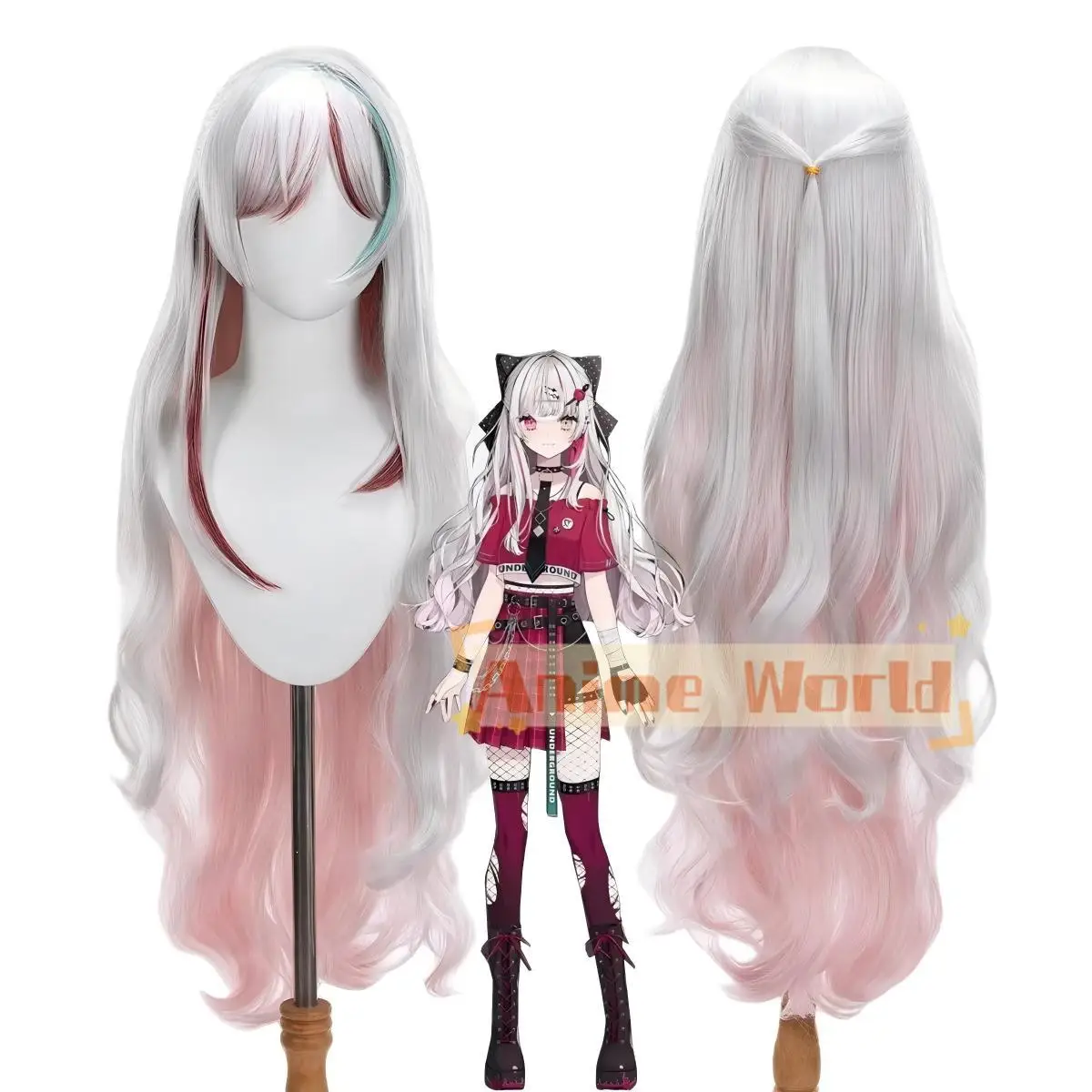 

Anime Alluka Zoldyck Cos Cosplay Wig Halloween Carnival Party Props Synthetic Hair Heat Resistant Fiber + Wig Cap