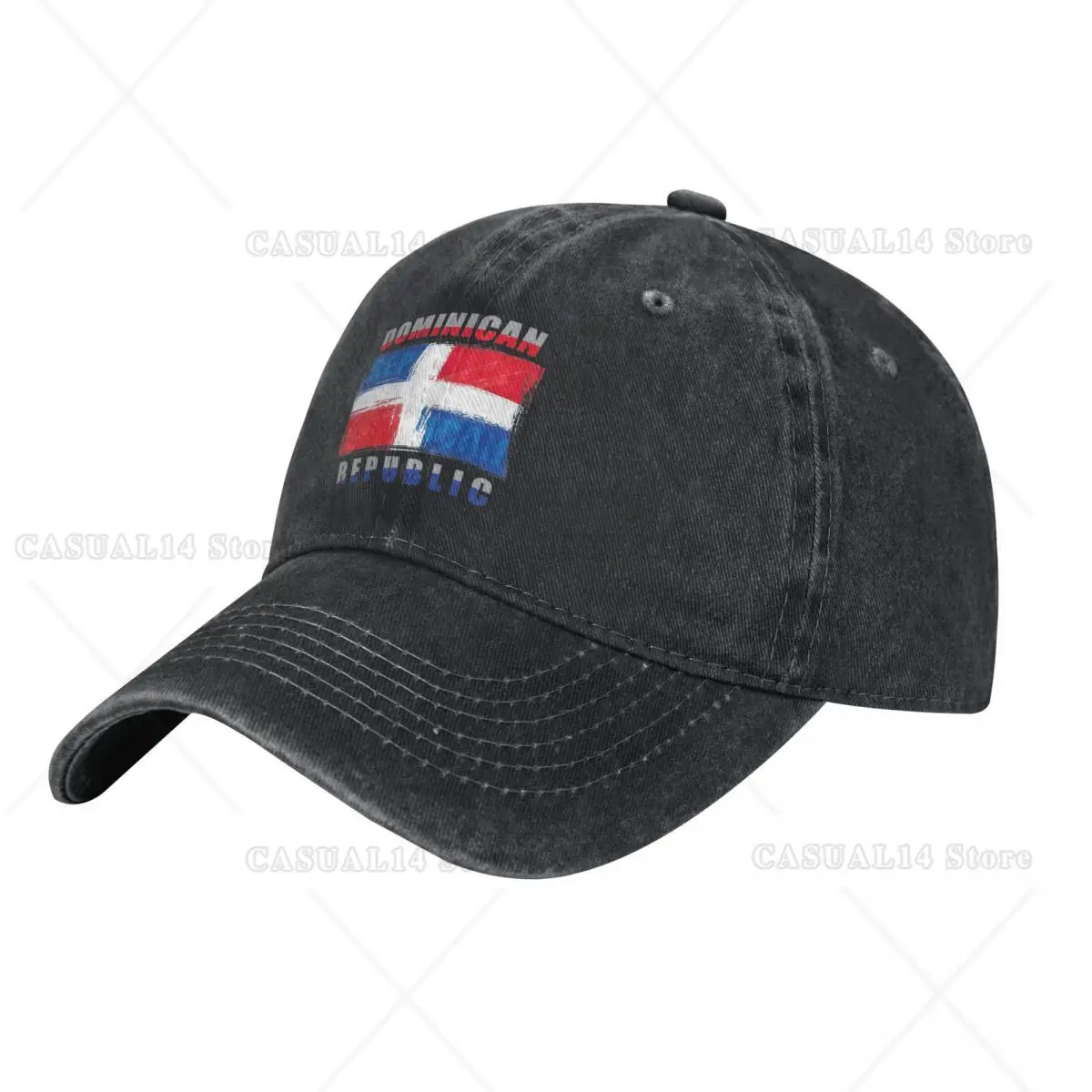 Dominican Republic Flag Denim Washed Baseball Cap Map Hip Hop Unisex Hats Outdoor Sport Sun Protection Snapback Cap