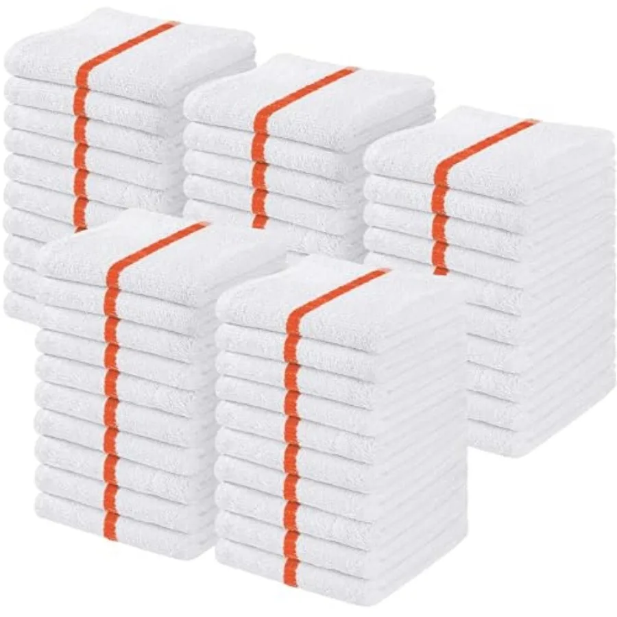 

Bar Towels for Kitchen Bulk Pack of 50, 16x19 Inch, 100% Cotton, Highly Absorbent, Quick Dry Cleaning Rags, Terry Bar Mops Kitc