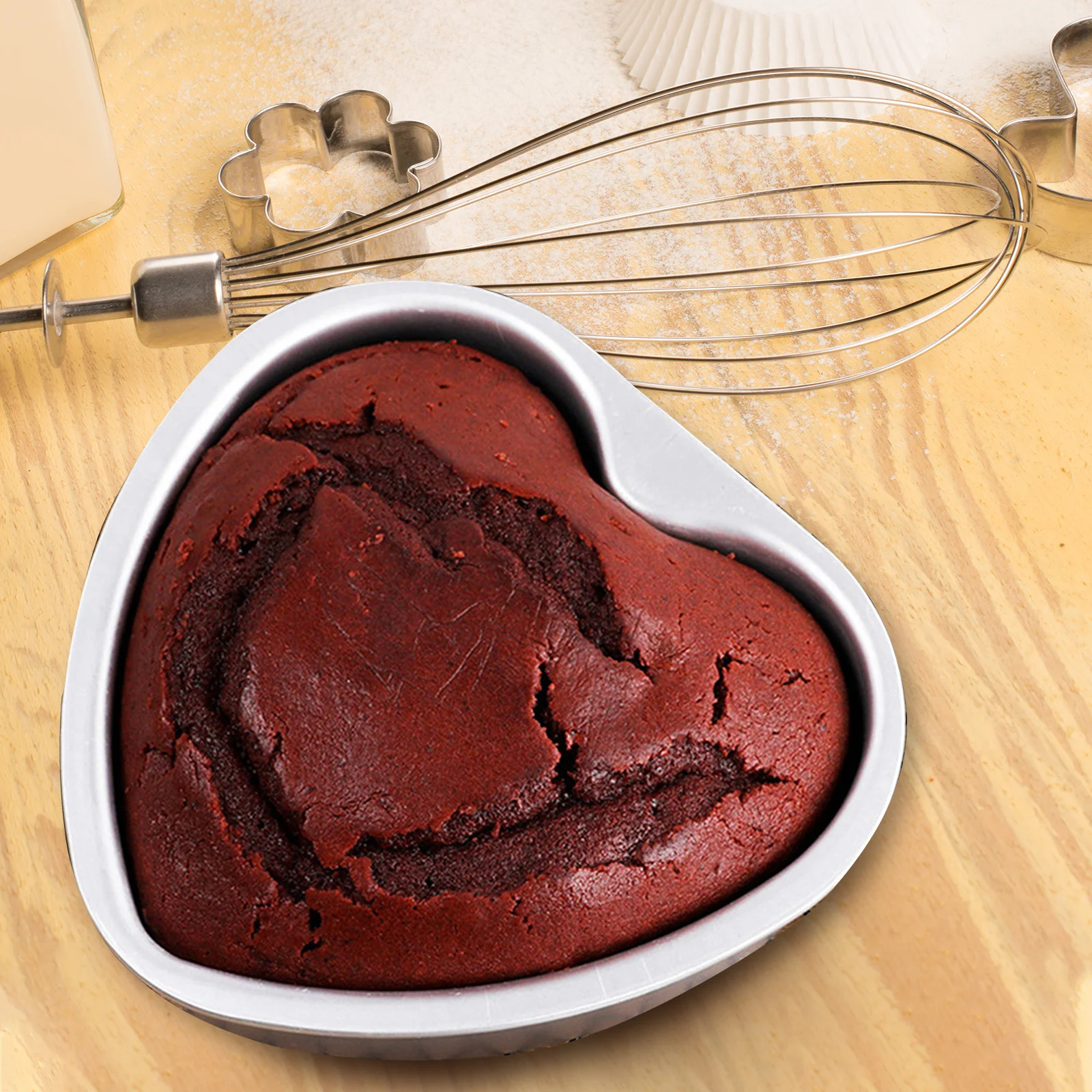 

Heart Shape Cake Mold Creative Baking Mold Diy Cake Tool Desserts Cookies Non-Stick Easy Demold Baking Pan For Birthday