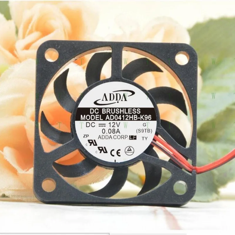 

H 1 PCS For ADDA Fan AD0412HB-K96 DC12V 0.08A 4007 4CM 2 Wire cooling fan