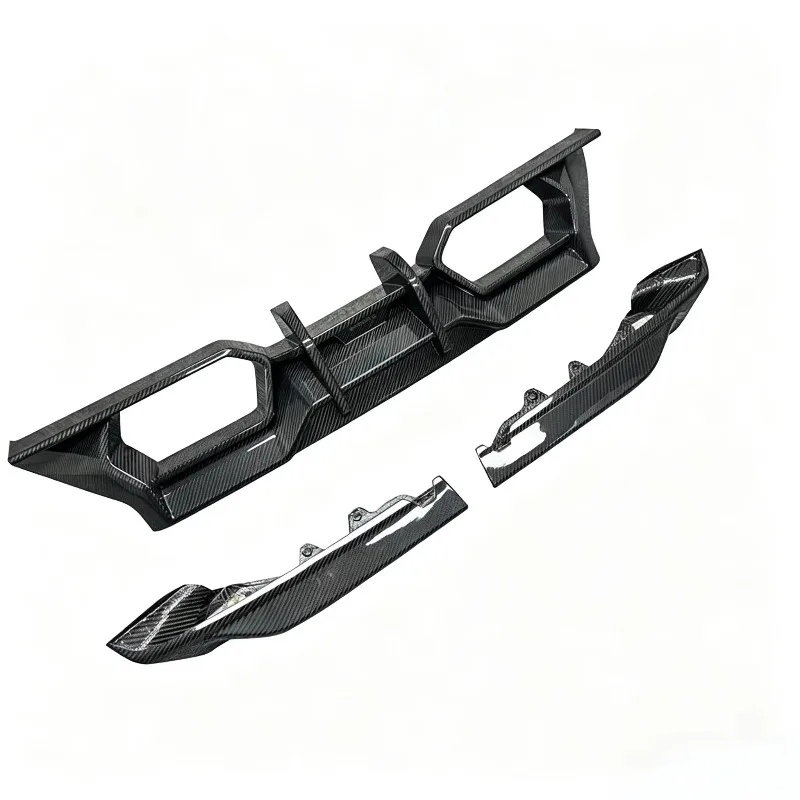 New High Quality Carbon Fiber Rear Diffuser with Exhaust for M2 G87 2023+ Bumper Lip Splitter Spoiler Car Bodykit 3