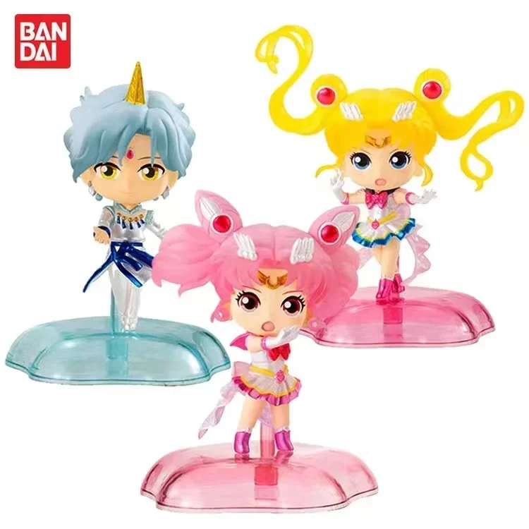 Japanese Genuine Gacha Scale Model Sailor Moon Theatrical Version Tsukino Usagi Chibiusa Action Figure Toys