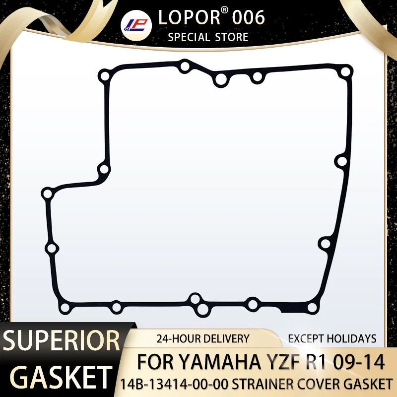 

LOPOR Motorcycle Engine Crankcase Oil Pan Cover Gasket Seal For YAMAHA YZF R1 2009-2014 14B-13414-00-00