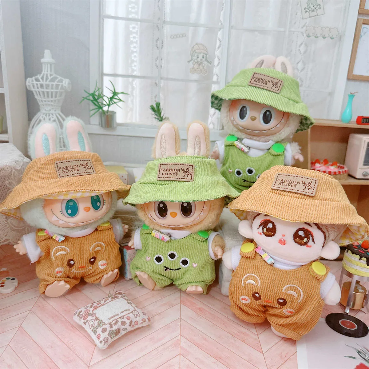 

Mini Plush Doll'S Clothes Outfit Accessories For labubu Cartoon Fruit Set Plush Doll Clothes Outfit Accessories Gift
