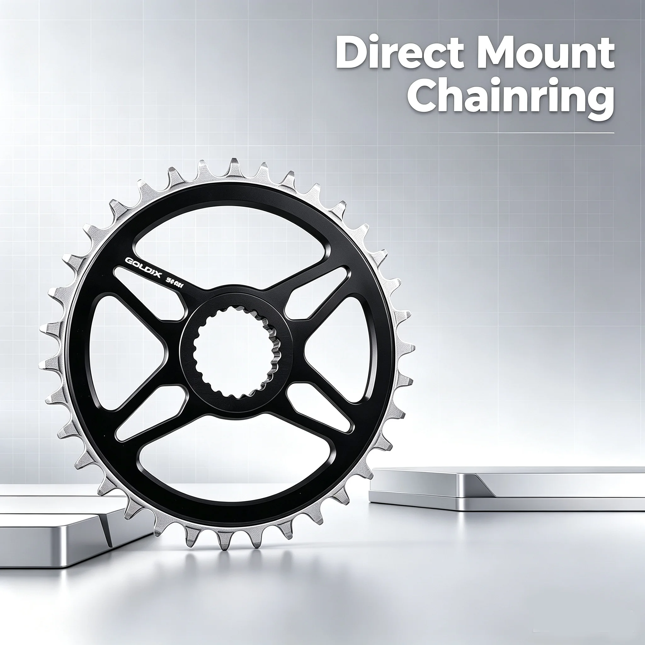 GOLDIX 0mm Offset MTB Chainring Long Narrow Wide Teeth Single Sprocket 32T/34T/36T/38T/40T for SHIMANO M6100 M7100 M8100 M9100
