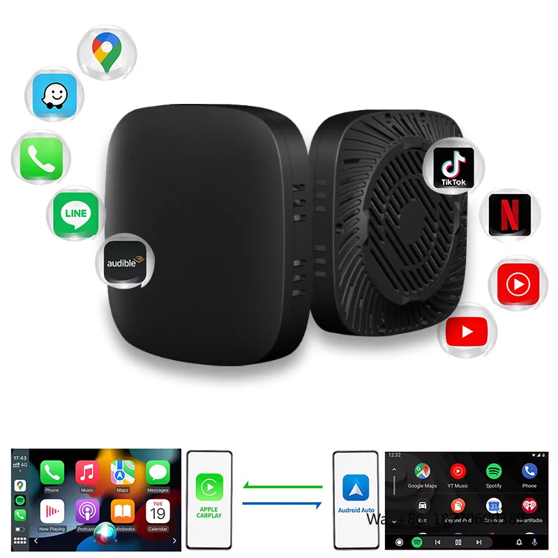 Wireless CarPlay Adapter Android IOS AI Box WiFi YouTube Nexflix Support Smart Car Multimedia Upgrade Ai Box