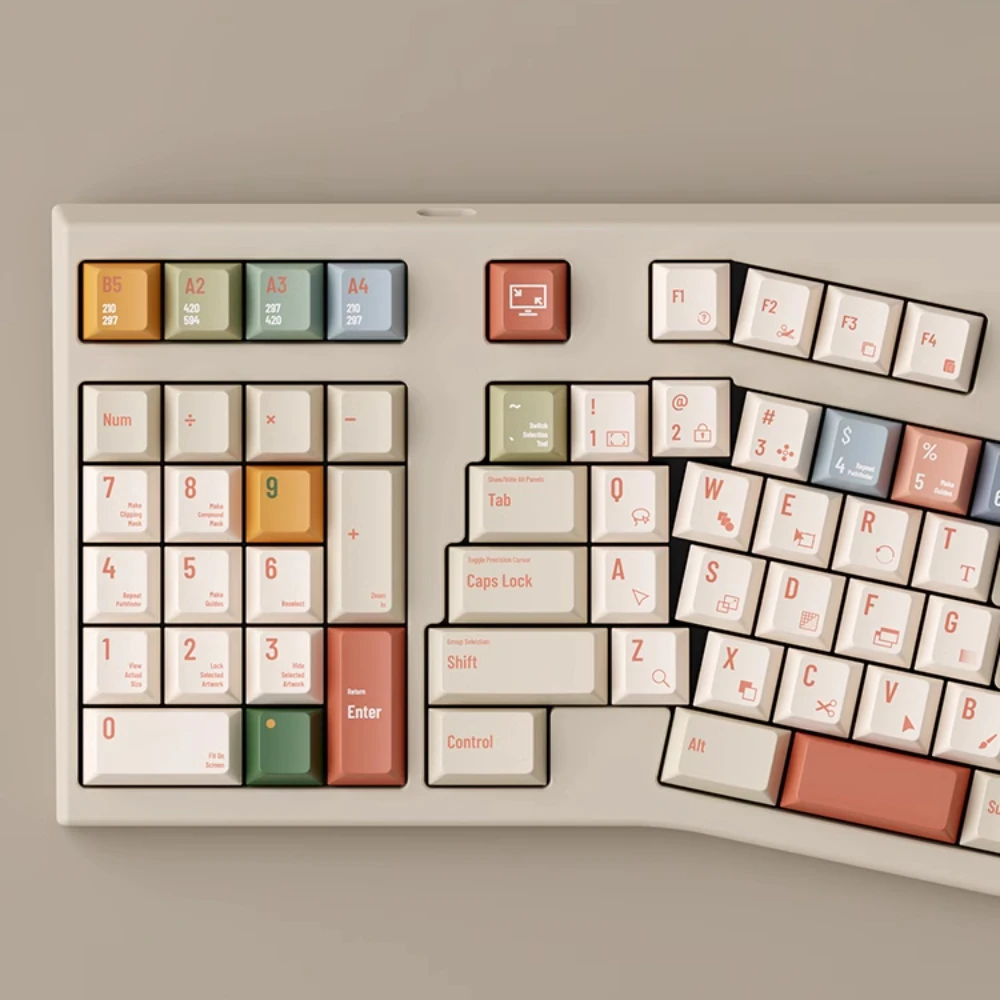 أغطية مفاتيح Aier الأصلية Tutekys Keycap PBT صبغ التسامي أغطية مفاتيح للوحة المفاتيح الميكانيكية MX Switch
