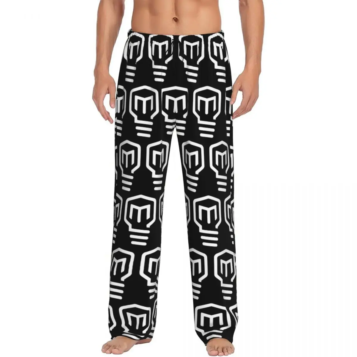 

Пижамные штаны с логотипом Mark Rober HD на заказ, мужская одежда для сна, штаны для сна с карманами