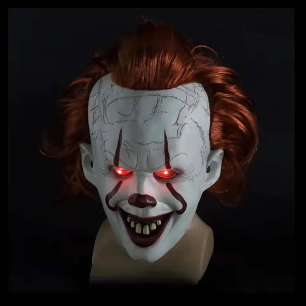 Halloween Mask Luminescent Stephen King's It Mask Pennywise Horror Clown Joker Mask Clown Mask Halloween Cosplay Costume Props view 4