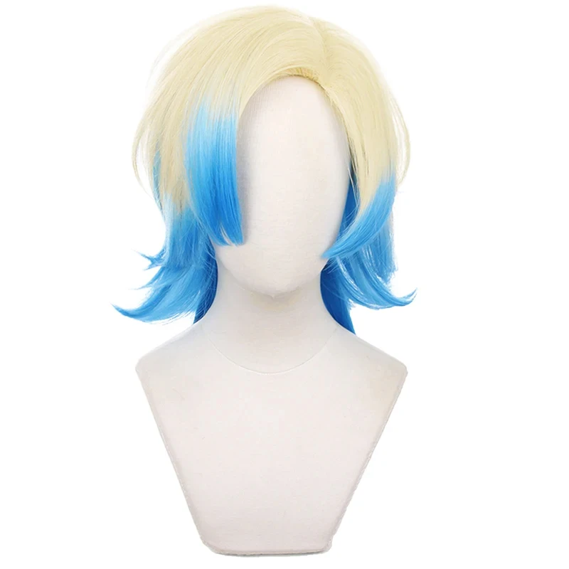 Peluca de Cosplay de Anime Kaiser No.10 Bastard Munchen Football, Fibra Sintética, Talla Ajustable, Degradado 3'd,5;h.9/