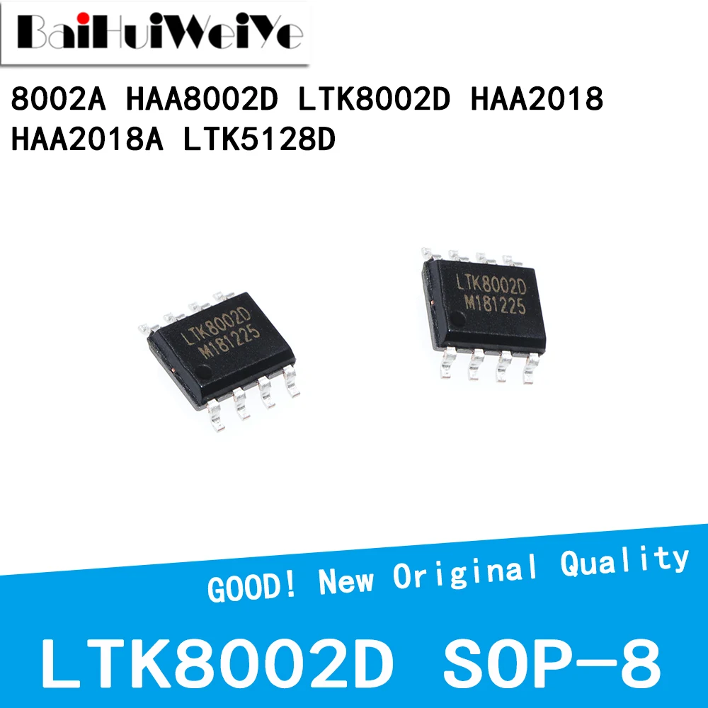 

10Pcs/Lot 8002A HAA8002D LTK8002D HAA2018 HAA2018A LTK5128D SMD SOP-8 3W 5W AB CLass Power Amplifier New Good Quality Chipset