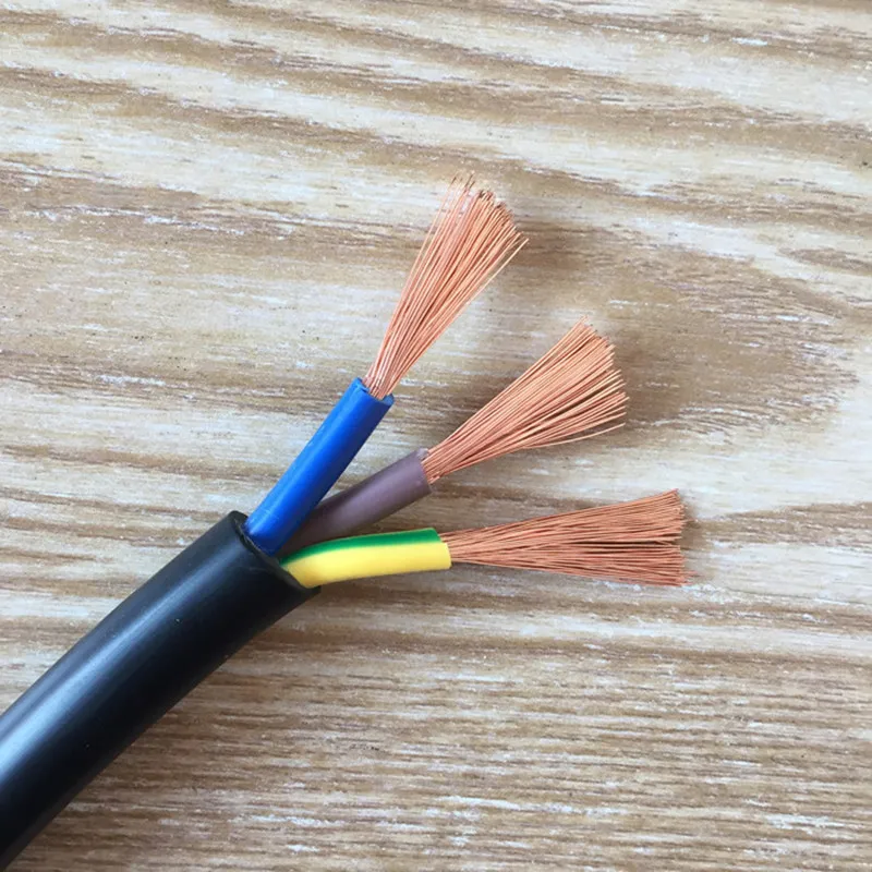 5meter 3 Cores 18AWG 17AWG 15AWG 13AWG 11AWG 9AWG Copper cable Wire Conductor Electric PVC Cable Soft Sheathed Wire power wire