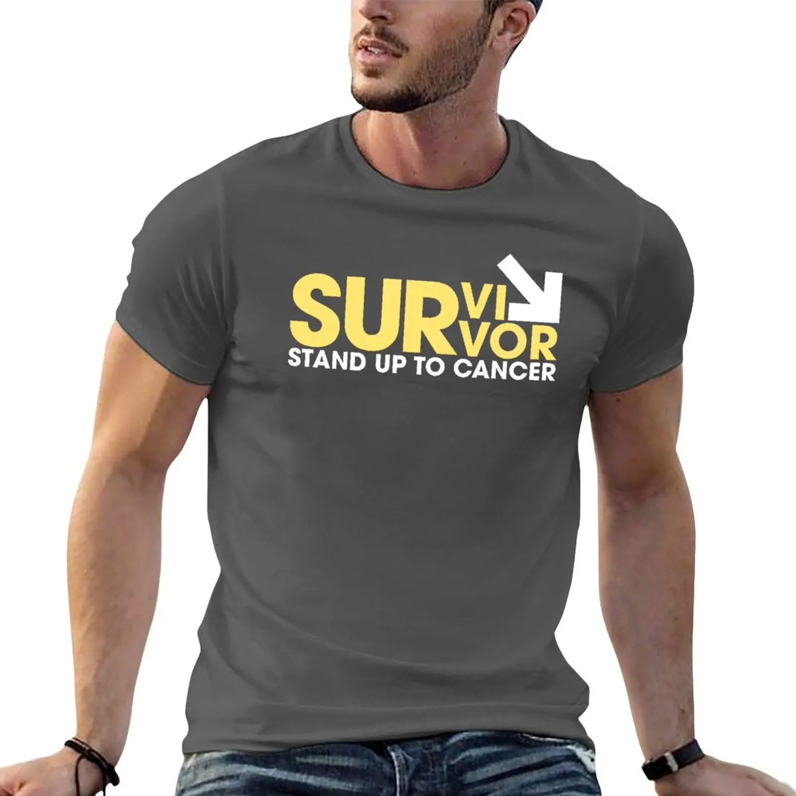 

New Survivor Stand Up To Cancer T-Shirt boys animal print shirt custom t shirt hippie clothes mens champion t shirts