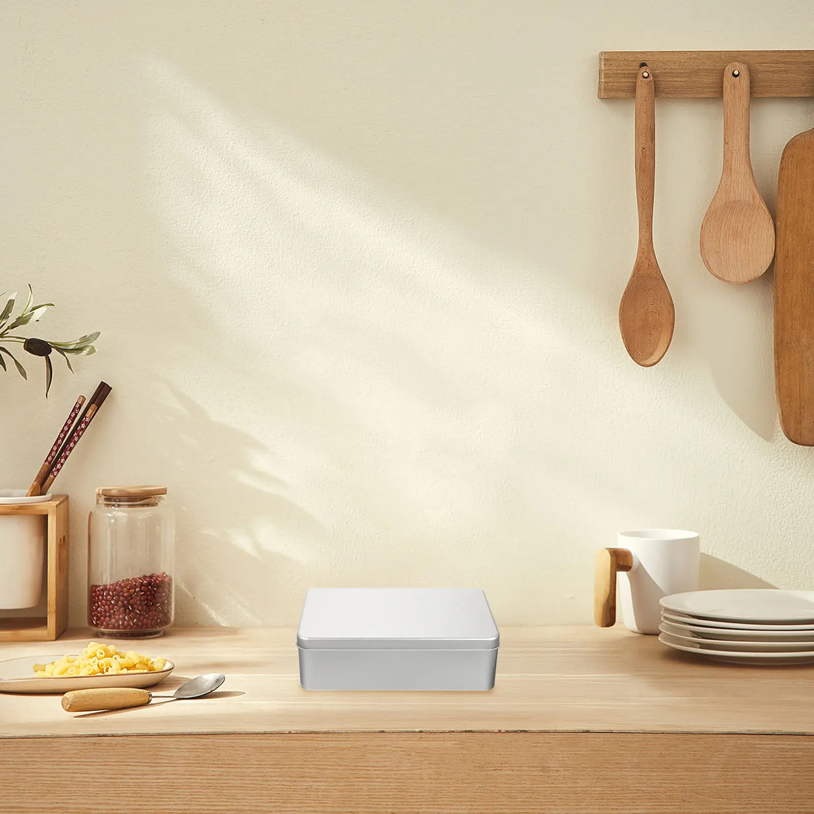 

Набор из 2 прочных жестяных коробок для тирамису, выпечки, закусок, печенья, конфет, высоких коробок для тортов