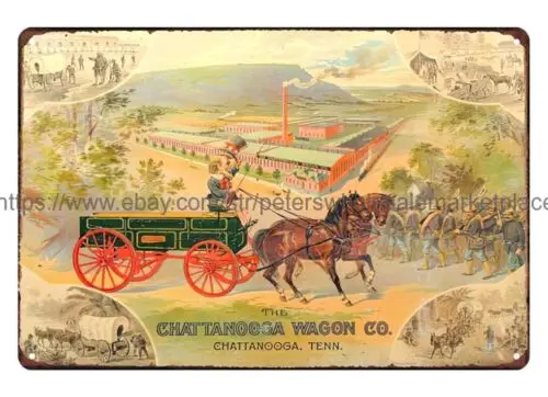 Chattanooga Wagon Tennessee metal tin sign indoor outdoor wall hangings