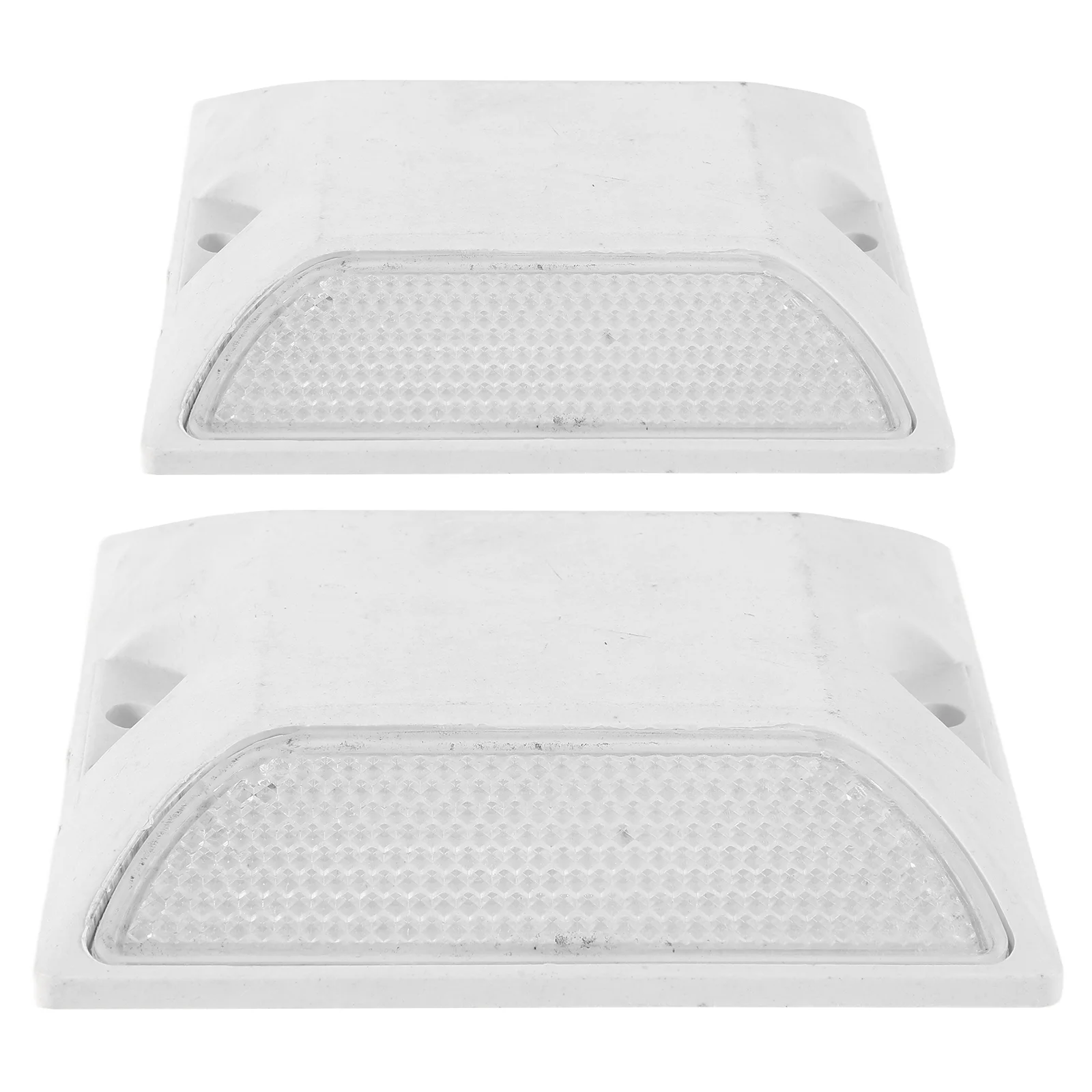 2 Pcss Road Stud Pavement Markers Pole Double Sided Reflectors Plastic Security Posts for Driveways Garden Kit