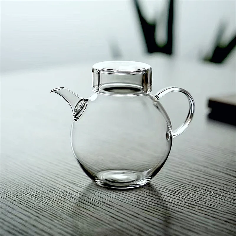 Tetera de cristal pequeña resistente al calor de 200ml, Mini tetera verde para el hogar, juego de té Kungfu para una sola persona, accesorios, tetera