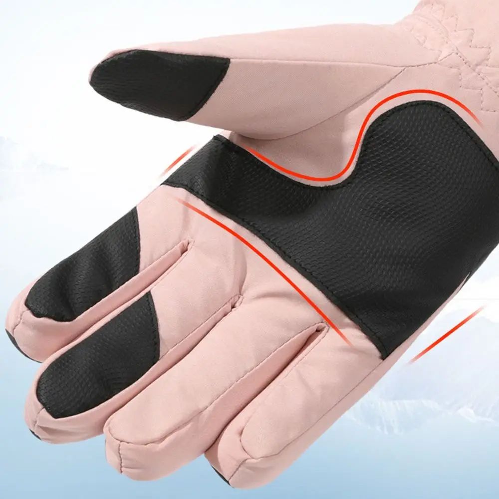 

Спортивные ветрозащитные женские перчатки на открытом воздухе, водонепроницаемые лыжные перчатки для сноуборда, утолщенные термоперчатки из искусственного флиса, зимние теплые