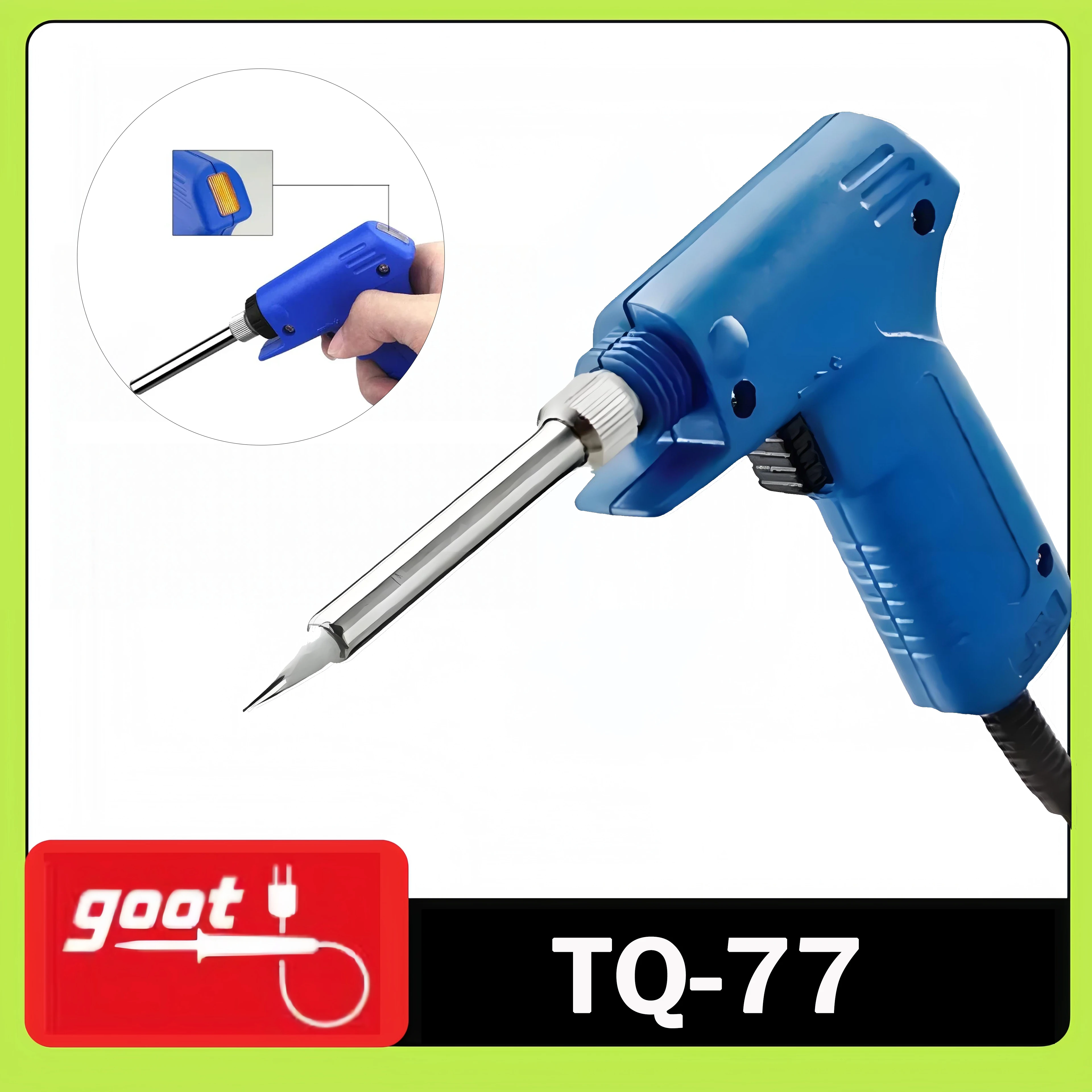 

Goot TQ-77 220-240v rapid heat welding gun 20-200w gun type electronic general welding iron repair tools