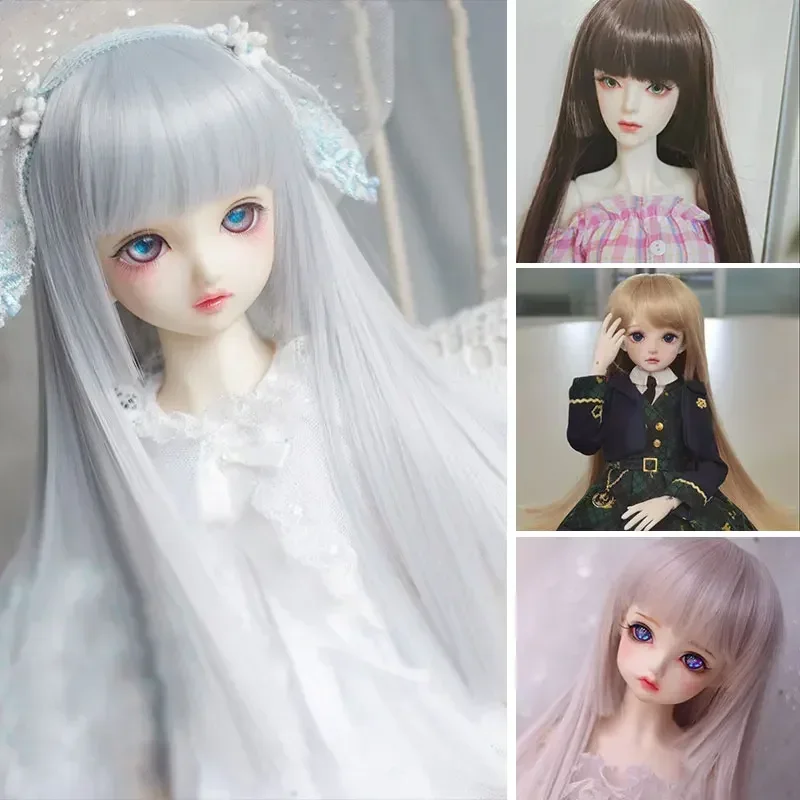 1/3 1/4 1/6 1/8 1/12 BJD SD wig high temperature fiber Qi Liu Hai long straight hair doll wig 25 color