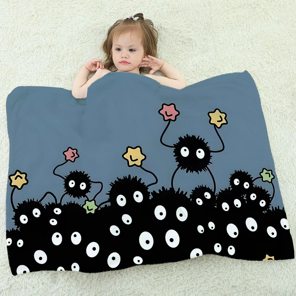 

Soot Sprites Blanket for Adults Teens Kids Super Soft Comfy Warm Plush Throw Tv Blanket Wrap Robe