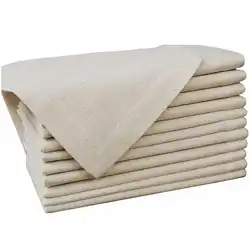 Set of 6 Linen Flax Cotton Cloth Dinner Napkin Natural Fabric Napkins Mitered Corners Wedding Napkins Dinner Napkins