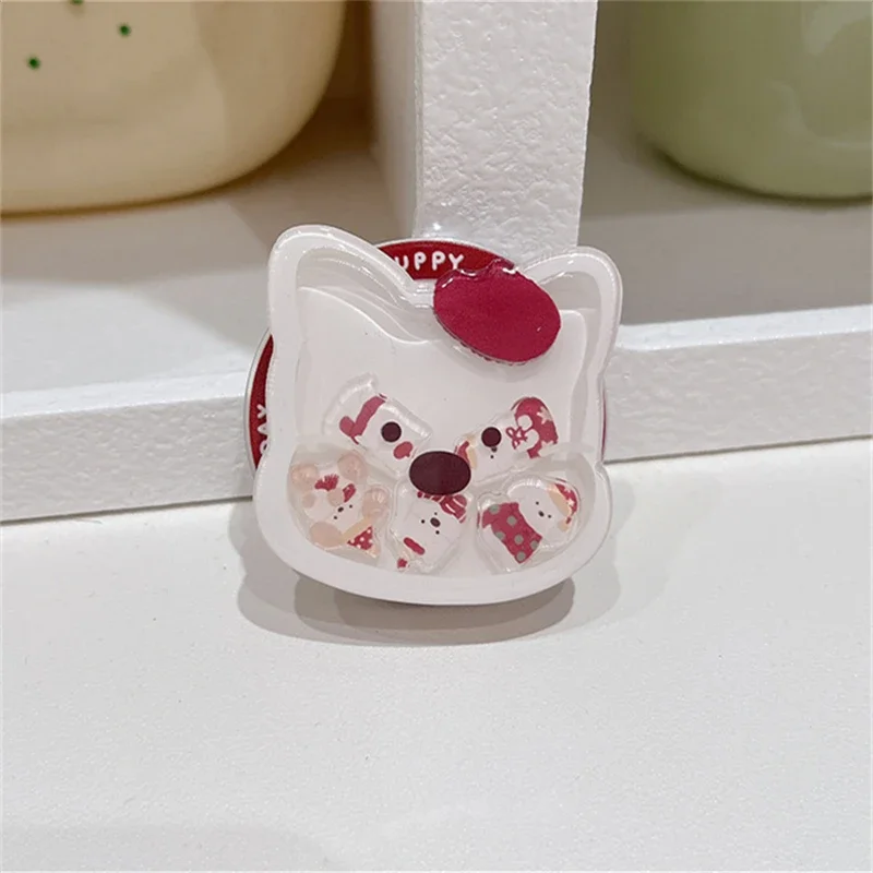 Coreano bonito filhote de cachorro areia movediça shake suporte magnético aperto tok griptok suporte do telefone para iphone 16 para almofada magsafe aperto