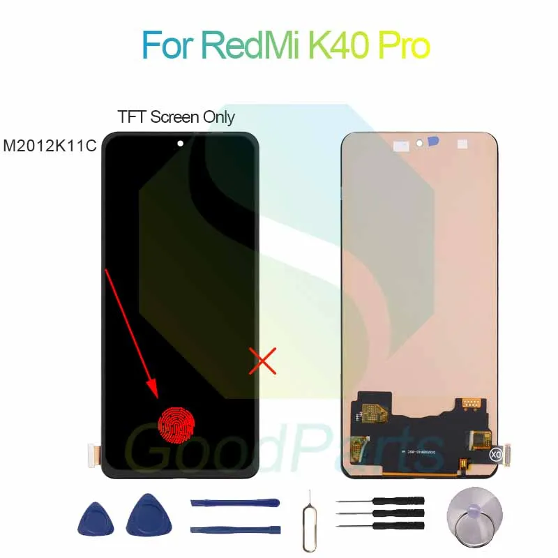 For RedMi K40 Pro Screen Display Replacement 2400*1080 M2012K11C For RedMi K40 Pro LCD Touch Digitizer