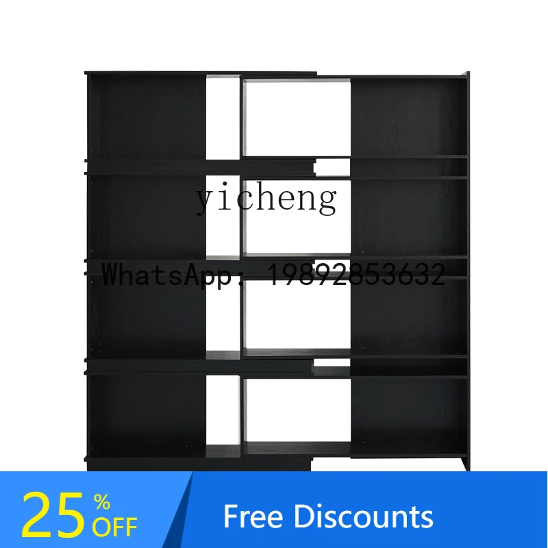 

simple solid wood bookshelf retractable and rotatable storage small apartment display stand corner cabinet