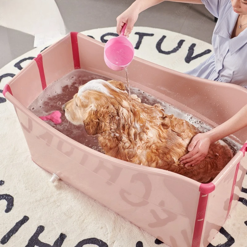 Pet Folding Bath Tub, Golden Retriever Dou Teddy Special Bath Tub