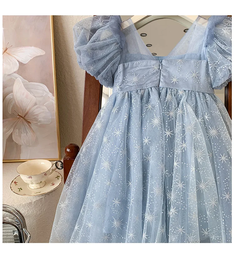 2024 nuove ragazze vestito estivo per bambini alla moda dolce ed elegante vestito da principessa per bambini vestiti designabili