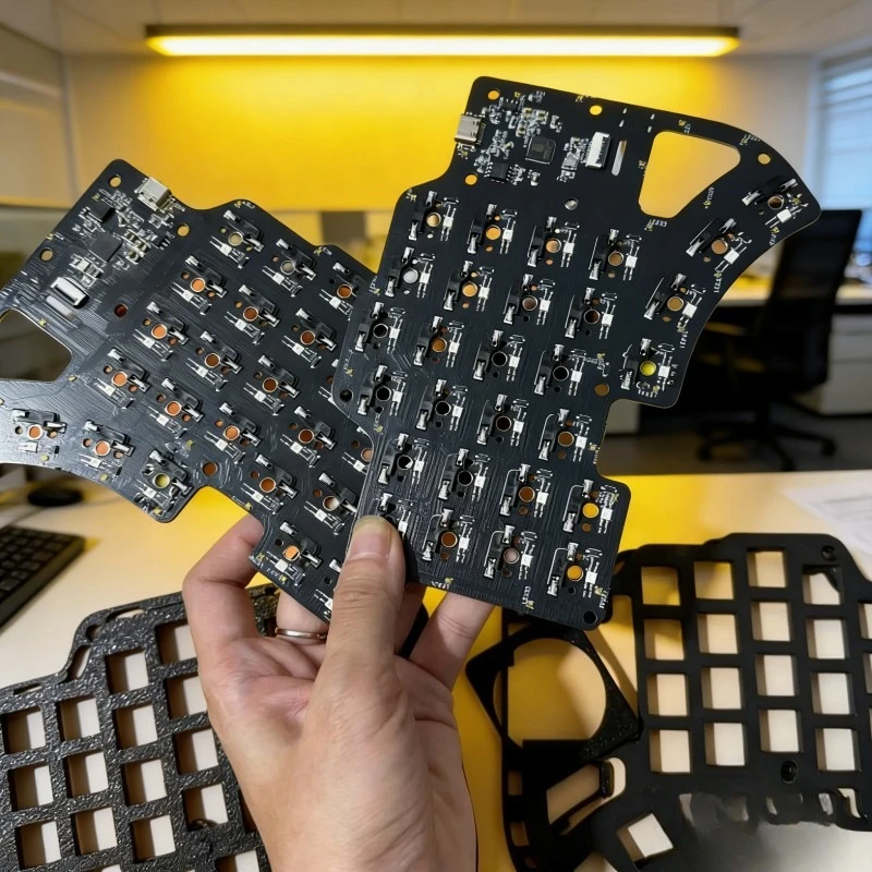 

Dilemma Max 3×6 Split Keyboard Kit Custom Hot-swap RGB Knob Square Touchpad Mouse Support Ergonomics Suitable for Giving Gifts