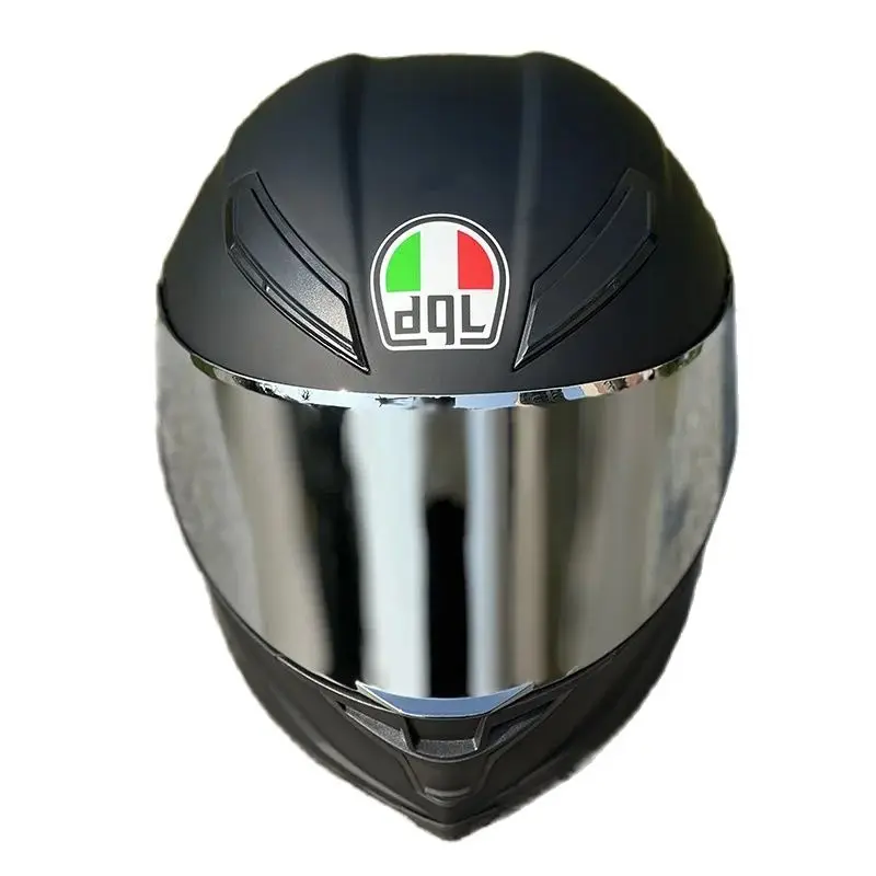 DOT Approved Big Spoiler Racing Full Face Helmet With Silver Visor Casco Casque Motorbike Capacete Matte Balck Motorcycle Helmet