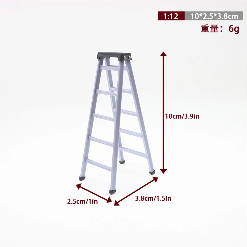 Mini Dollhouse Ladder Model Miniature Tool Furniture Accessory Ladder Home Scene Prop DIY Dollhouse Decoration Desktop Craft