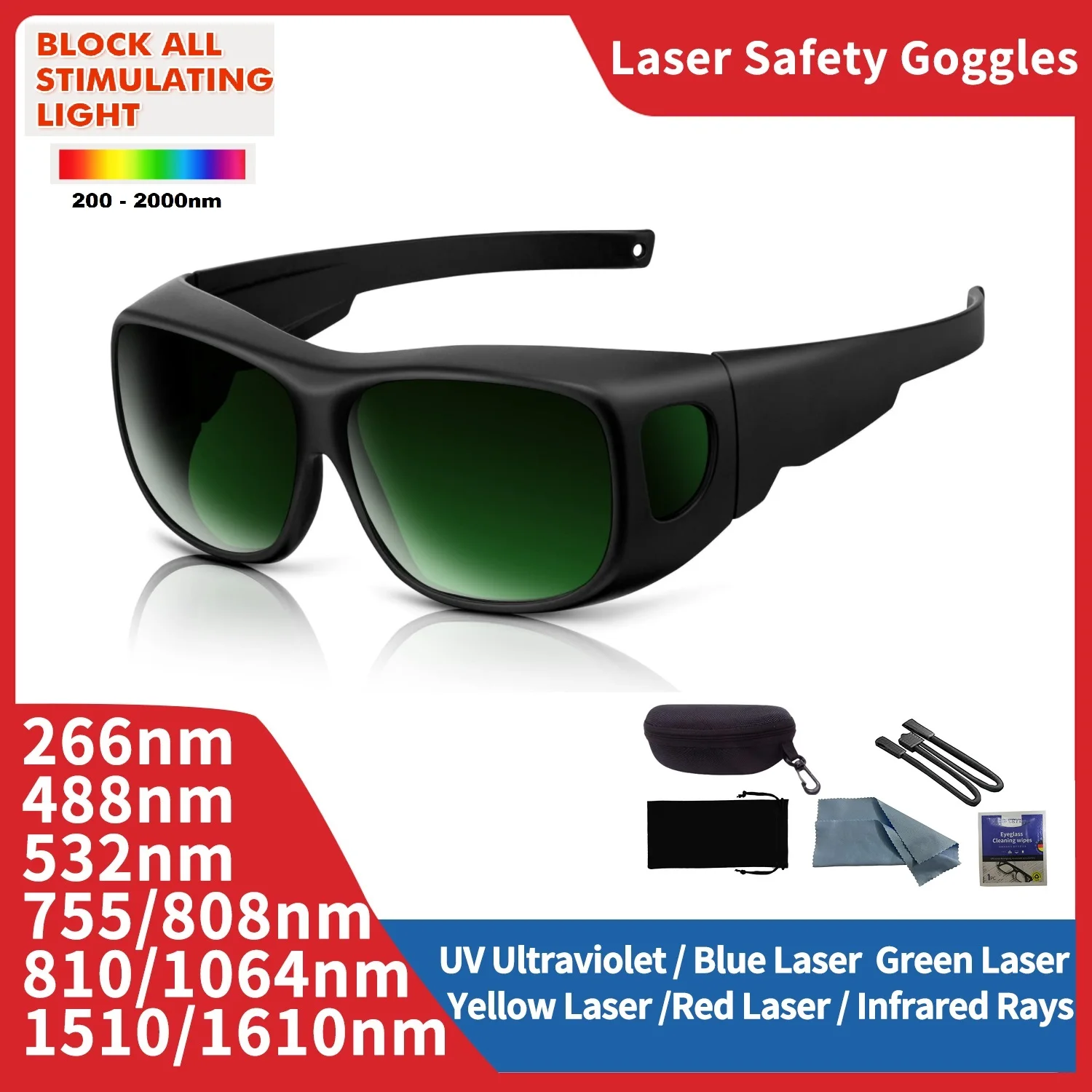 Laser Goggles gafas de seguridad industriales laboral dental Safety Protective Glasses Ipl Hair Removal Radiation Protection