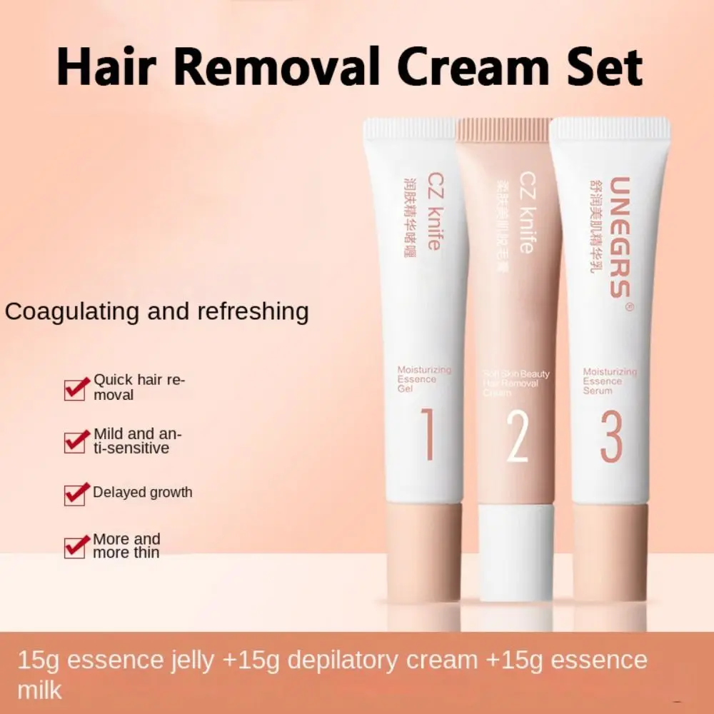 Hair Inhibition Shrink Pores for Women Men Armpit Hair Growth Inhibitor Depilatory Cream Shave Cream Hair Removal Cream Set