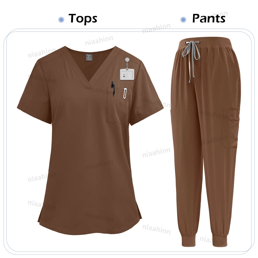 Medizinische Kleidung für Frauen, Scrubs, Jogger-Sets, Stillhosen, OP-Kittel, hochwertige medizinische Uniformen, Großhandel, Schönheitsuniform – Detail 7