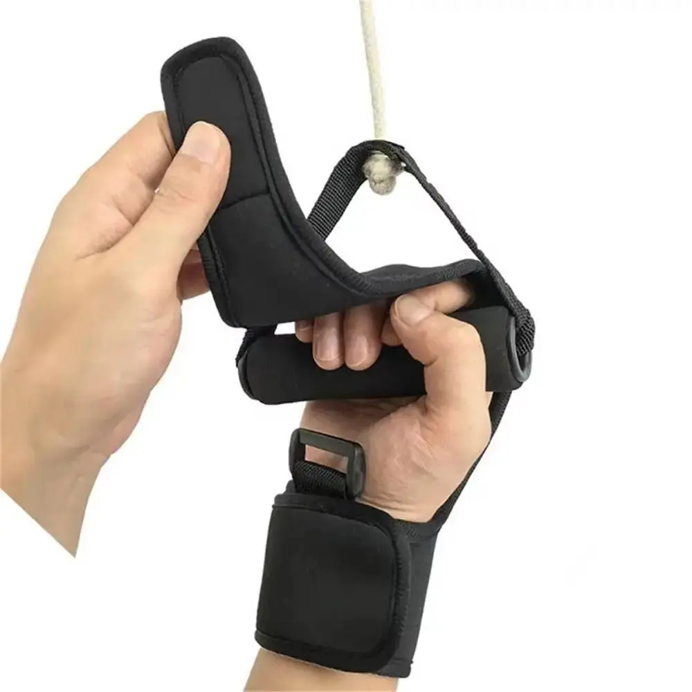 Stretch Fabric Athletic Gloves Anti Spasticity Anti-Slip Rehabilitation Finger Glove Black Rehabilitation Gloves