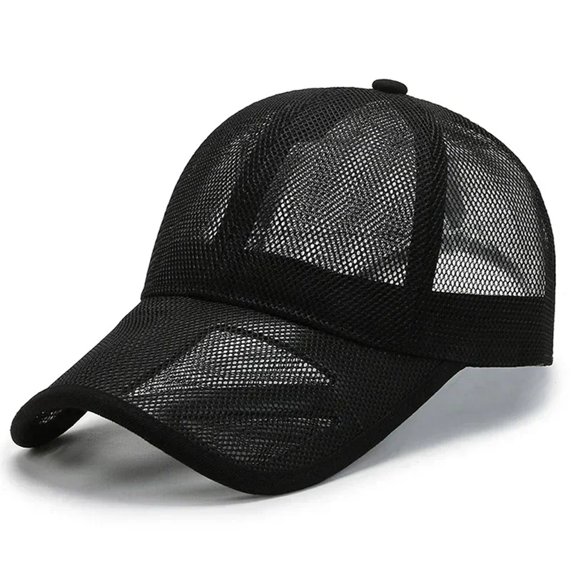 Men Women 2023 Summer Full Mesh Baseball Cap Quick Dry Cooling Sun Protection Hiking Golf Running Adjustable Snapback Hat gorras