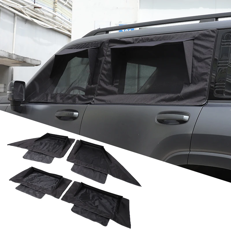 ل 2024 + هافال H9 نافذة الباب الخلفي الغطاء الواقي نافذة السيارة الخلفية التهوية مكافحة البعوض صافي اكسسوارات اكسسوارات السيارات #3