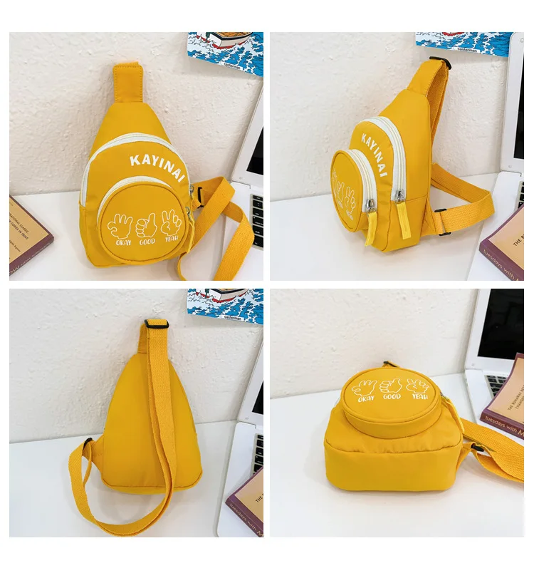 Borse a tracolla a tracolla per ragazze con lettera semplice Borsa a tracolla per bambini portatile sportiva Borse portamonete per bambini in nylon moda